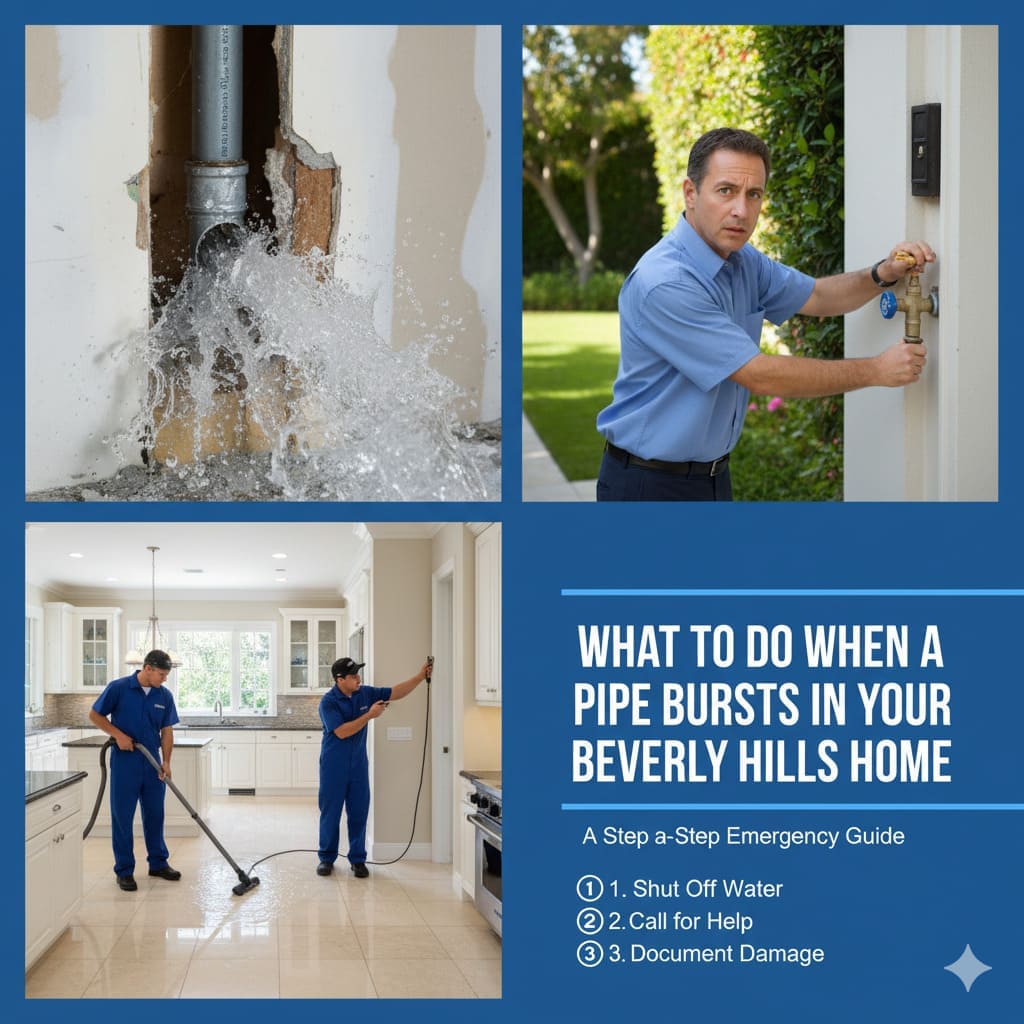 What to Do When a Pipe Bursts in Your Beverly Hills Home: A Step-by-Step Emergency Guide